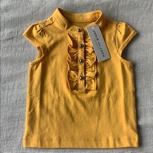 Janie and Jack yellow top 6-12M